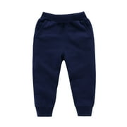 Baby Clothes Toddler Kids Sweatpants Elastic High Waisted Cinch Bottom Joggers Pants Unisex Girls Boys Trackpants